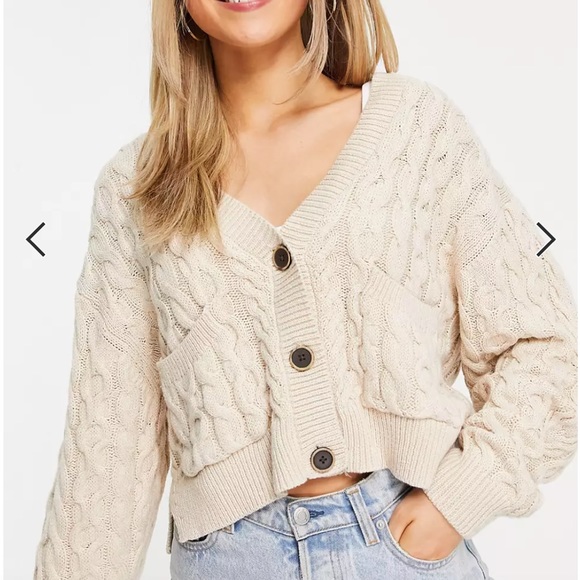 Pull&Bear Sweaters - Pull&Bear cable knit button front cardigan